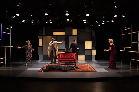 Production photograph from Time Flies and Other Comedies at Barrington Stage Company.