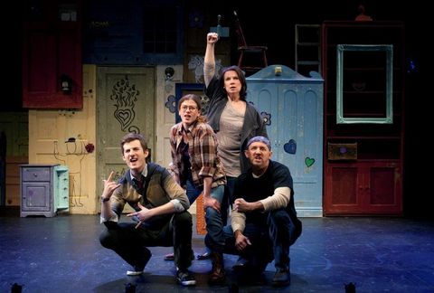 Production photograph from The Monster in the Hall at City Theatre Company.
