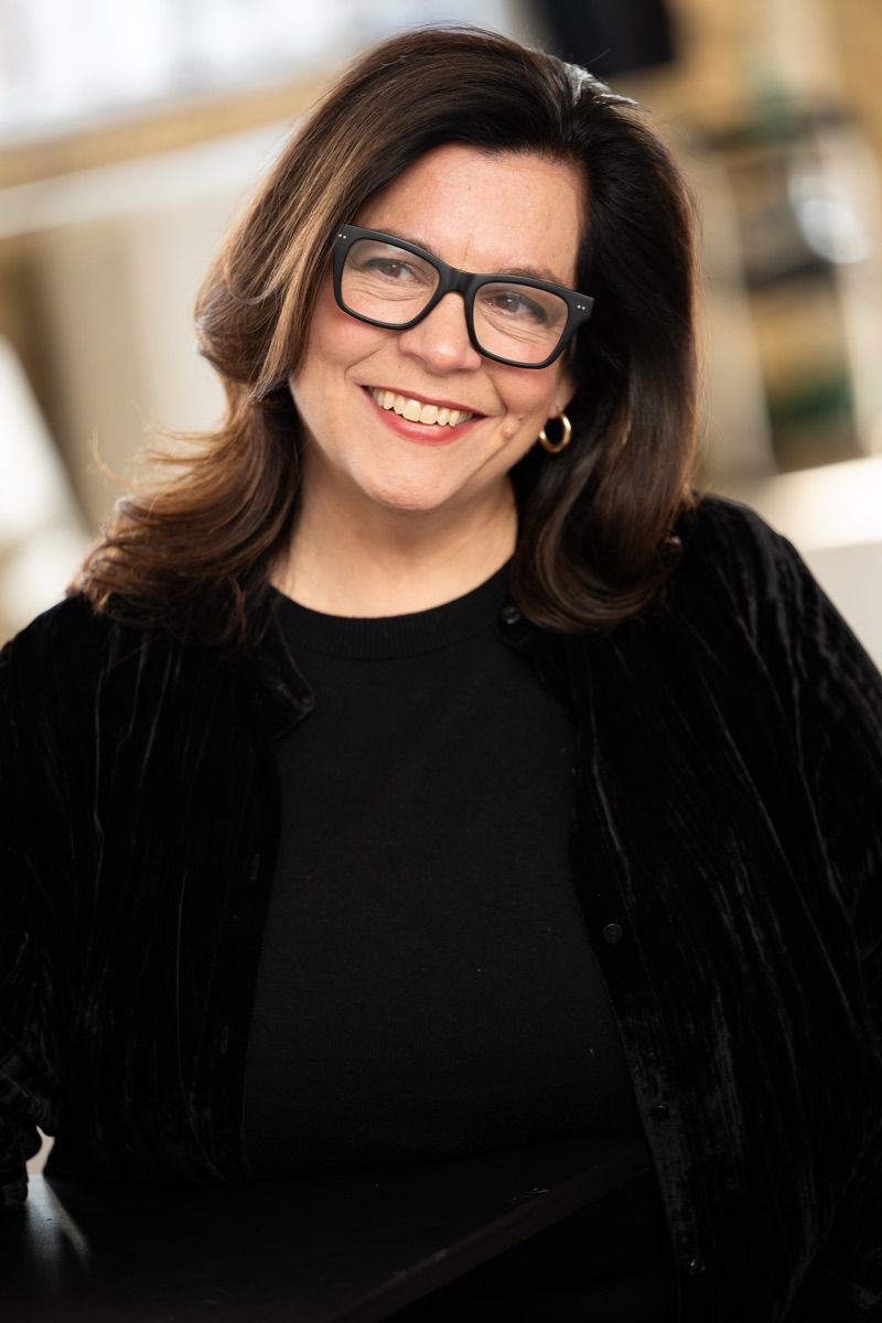 Portrait photograph of theatre director Tracy Brigden.