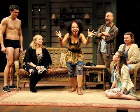 Production photograph from Vanya and Sonia and Masha and Spike at City Theatre Company.